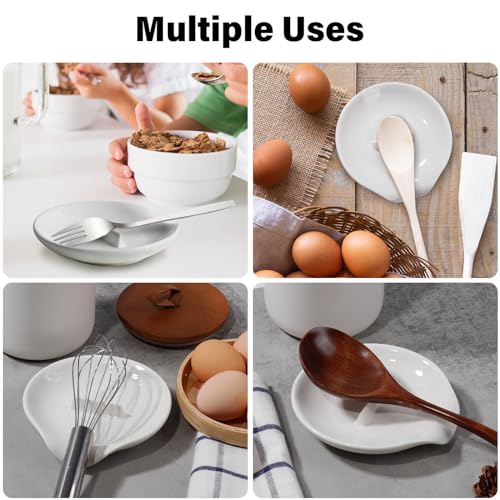 FFQ Egg Cracker Spoon Holder, Spoon Rest for Kitchen, Ceramic Spoon Holder for Stove Top, Cooking Spoon Holder,Heat Resistant Utensil Rest for Countertop, Dishwasher Safe, 3 pack by FFQ - Image 8