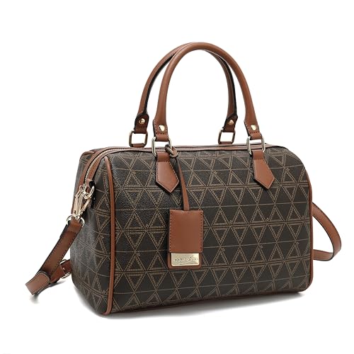 Bolsa Feminina Celina Estruturada Estampa Geométrica com Alça de Mão e Transversal – Elegante e Moderna