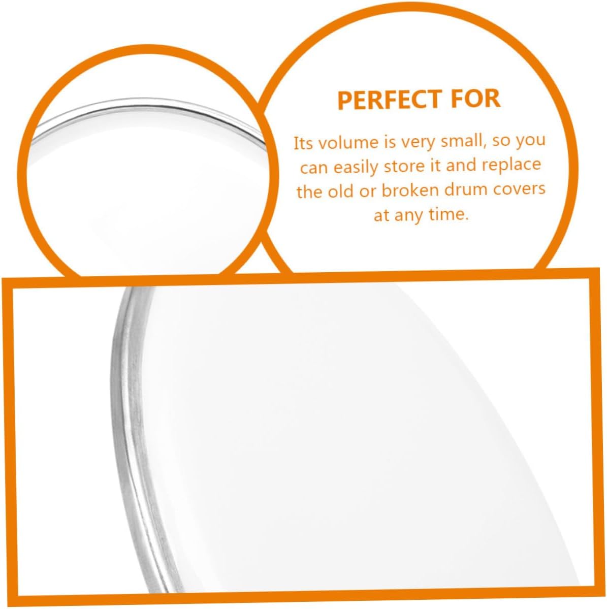 Toyvian 4pcs Jazz Drum Skin Replacement Durable Percussion Head for Hand Drums Lightweight Easy to Install Musicians and