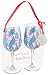 Lilly Pulitzer Acrylic Wine Glass Set, Red Right Return, Blue