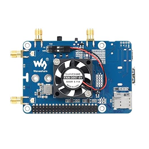 Waveshare RM520N-GL 5G HAT with Case,Compatible with Raspberry Pi/Windows 7/8/10/11, Quad Antennas LTE-A, Global Band, GNSS Positioning, Support 3GPP 16, 4G/3G