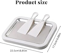 Vista 8 de 2026 New Ice Cream Roll Making Set, DIY Ice Cream Roll Tray, Home Ice Cream Roll Maker, Includes 2 Scrapers, Suitable for Family Fun