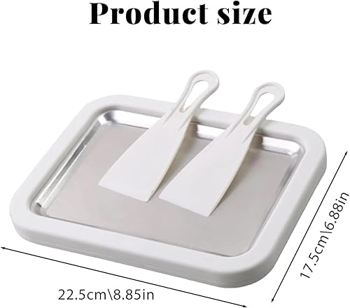 Miniatura 8 de 2026 New Ice Cream Roll Making Set, DIY Ice Cream Roll Tray, Home Ice Cream Roll Maker, Includes 2 Scrapers, Suitable for Family Fun