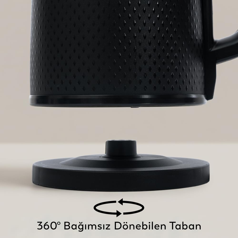 Conti CTM-130 Dempro, Çift Katmanlı El Yakmayan Gövde, 2000W Hızlı Isıtma, Sıcak Tutma, 1.7L Su Haznesi, 1.2L Çelik Demlik