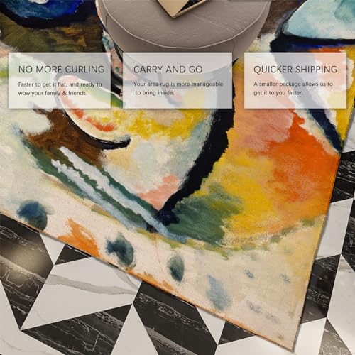 Tapis Kandinsky 160x230cm lavable et antidérapant pour salon - 4