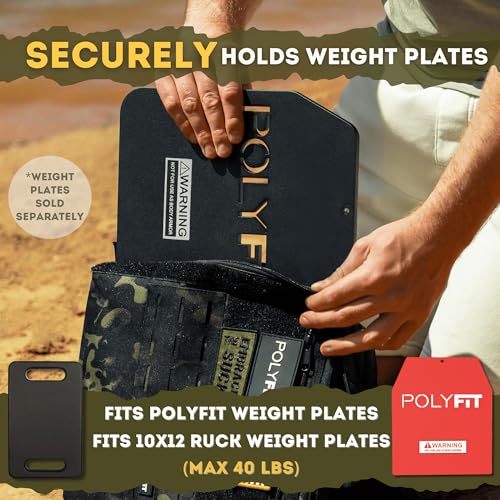 Polyfit Rucking Backpack 2.0 - Weighted Ruck Pack for Weight Plates - Patent Pending Side-Loading Rucksack for Walking, Running, Rucking, Strength and Endurance Training - Black4