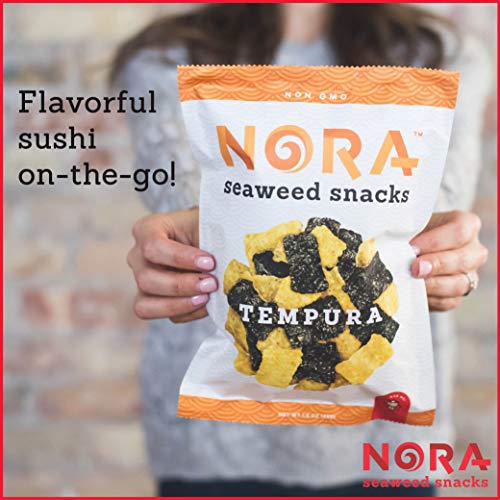 Tempura Original Seaweed Snacks By Nora | Asian Snack | Low-Sugar, Vegan, Non-Gmo Verified | 6-Pack #TOP3