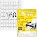 Produktbild TopStick 8791 Universal Etiketten DIN A4 mini (22 x 12 mm, 100 Blatt, Papier, matt) selbstklebend, bedruckbar, permanent haftend Adressaufkleber, 16.000 Klebeetiketten, weiß