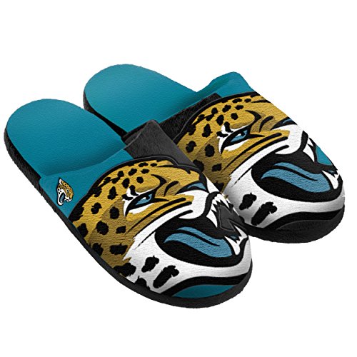 FOCO Jacksonville Jaguars Split Color Slide Slipper Extra Large