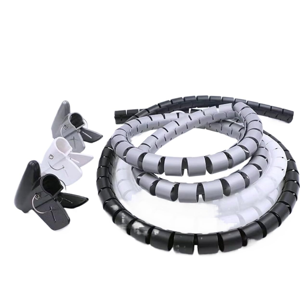 tubo espiral del abrigo del cable, Funda protectora en espiral de 1 metro, tubo Flexible, Cables, organizador tuberías, antidesorden