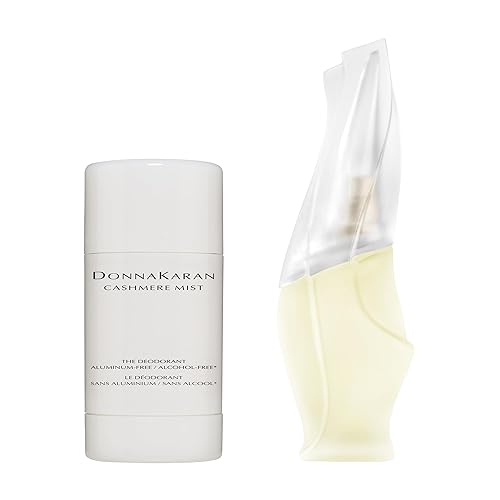 Donna Karan Cashmere Mist Paquete de desodorante y Eau de Toilette - Desodorante en barra libre de aluminio de 1.7 onzas y Eau de Toilette 1.0 onzas