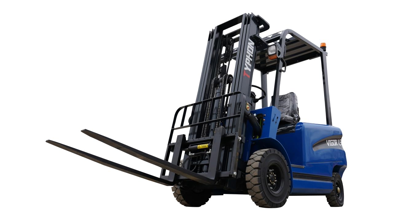 New 2025 TYPHON Vigor 1.5 Blue Electric Forklift 1.5 Ton Lifter Lift Truck Jitney Hi-Lo