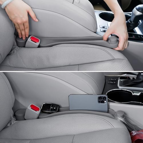 Car Seat Gap Filler Set of 2, 3IN1 Seat Side Gap Filler Plug with...