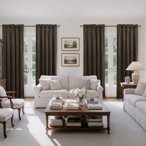 Brown Velvet Blackout Curtains - image 9