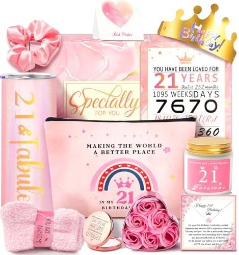 21st Birthday Gifts For Her, 21 Year Old Gifts for Her Women, Female, Best Friends, Daughter, Sister, Girlfriend, Coworker, Bestie