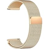 Aurrain 22mm Acier inoxydable Bracelet pour montres Samsung Galaxy Watch 3 45mm/Gear S3 Frontier/Huawei Watch GT 3 46mm/Garmin Venu 2/3/Venu 4 45mm/Amazfit GTR 47mm,Magnétique Métal Bracelet Unisexe