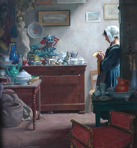 Toile un antiquaire breton par Ernest Procter sublimez votre salon 60x90cm
