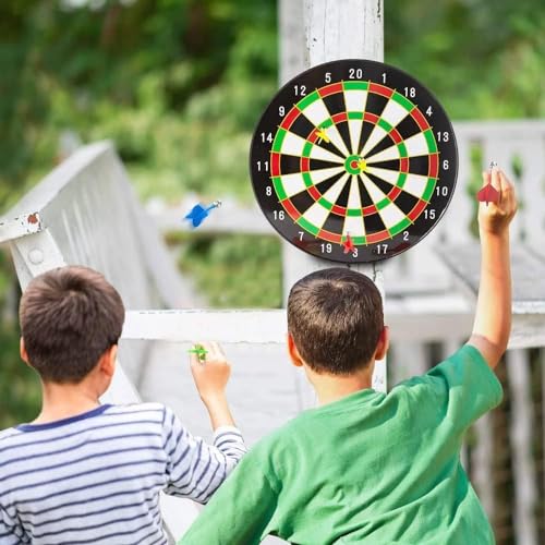 Image of Magnetic Dart Board Game Toy for Kids Adults Target with 4 Colourful Non Pointed Magnetic Darts, Excellent Indoor and Outdoor Fun and Party Game, Magnetic Dart Board Toy Gift (Small)