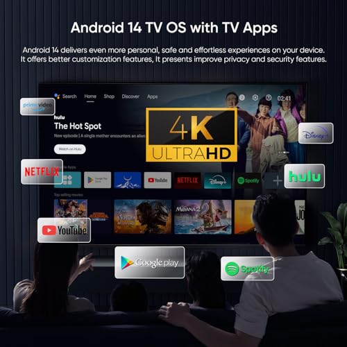 Image of 4K Android TV Box with 4GB RAM+32GB ROM Chromecast Built-in Android 14, Bluetooth 5.1 Dual Band CPU 2.4 /5GHZ HDR Support Smart OTT Box (Black, Google Assistant Working, HDMI Port Compatible)