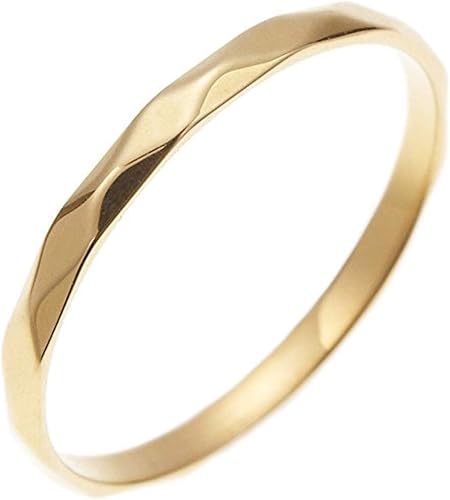 Amazon アライブ ピンキーリング 指輪 ステンレス 金属アレルギー対応 傷つきにくい シンプル ダイヤカットリング 細め オシャレ 華奢 モード エッジ リング レディースゴールド11号 リング 通販