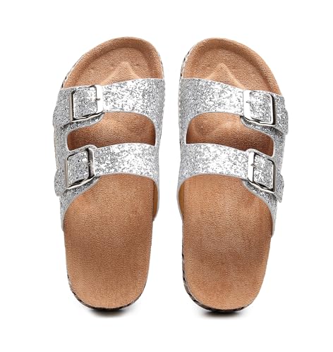 Womens Sandals Cork Footbed Slide Comfortable Summer Beach Shoes Platform Suede Leather with Arch Support Slippers Adjustable Buckle Rubber Sole3