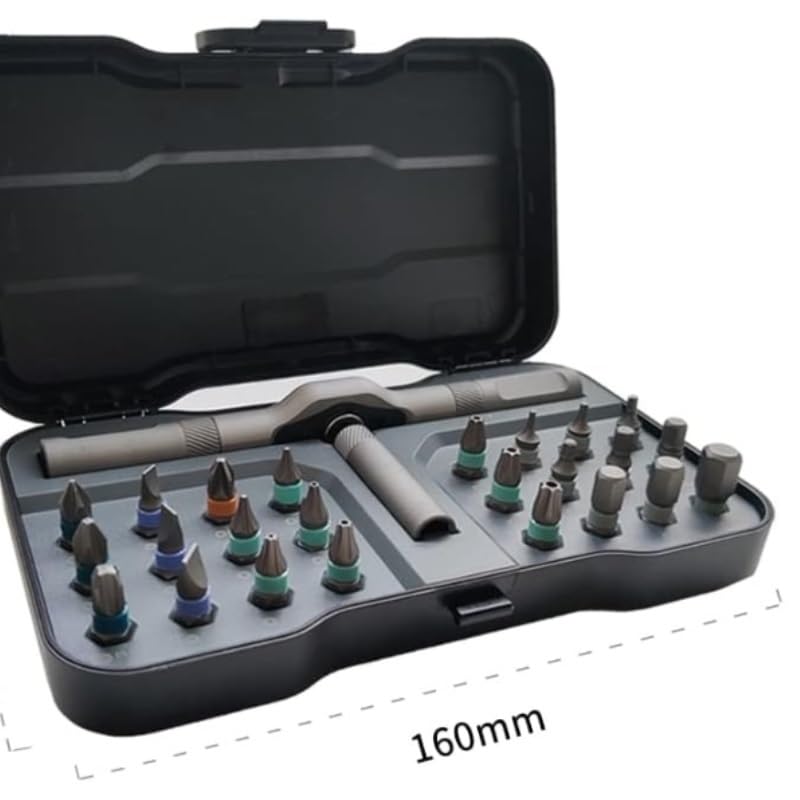 Destornillador de bricolaje Juego de destornilladores magnéticos de múltiples puntas Caja de herramientas multifuncional, destornillador de llave doméstica Adaptable a varias reparaciones del hogar,