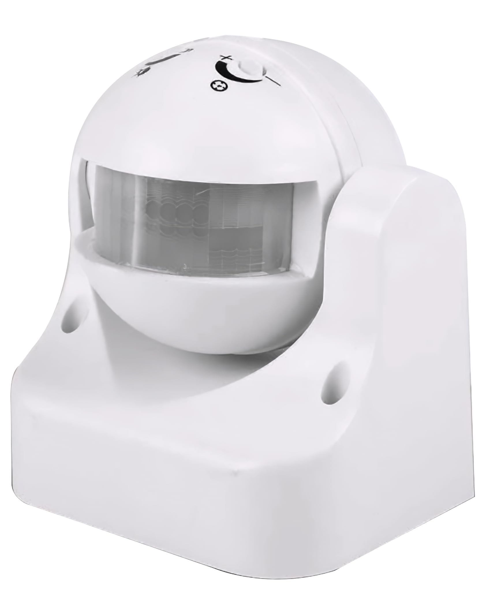 Electraline 58412 Sensore di Presenza di Movimento, Interruttore Crepuscolare e Timer IP44, Bianco