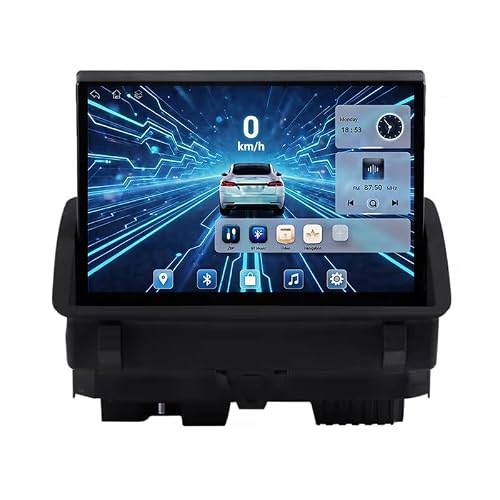 CCLXWY Android 16 Car Stereo 9-inch Touch Screen Car Radio For Audi Q3 2014 Carplay Auto Double Din With GPS Navigation Bluetooth FM Support Mirror Link Backup Camera,8Core4G+WiFi2G+64G