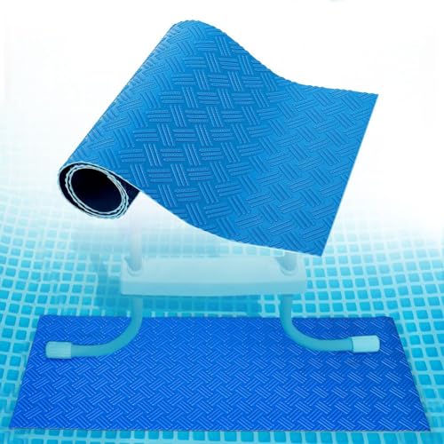 Swimming Pool Ladder Mat, PVC Anti-Slip Mat Swimming Pool Ladder Step Mat Swimming Pool Step Pad for Above Ground and Inground Pools(90×40cm)