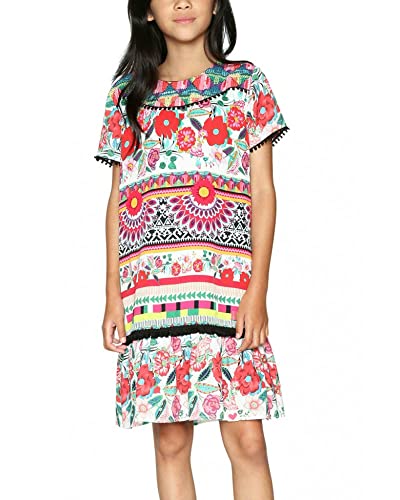 Robe Desigual Raba rose fille 11-12 ans vêtement coton imprimé 18SGVW11