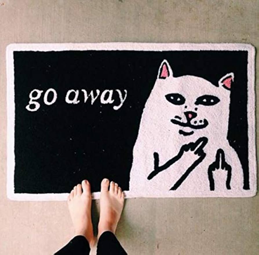 RIPNDIP Doormat Go Away Rug 56 cm x 92 cm : Amazon.nl: Home