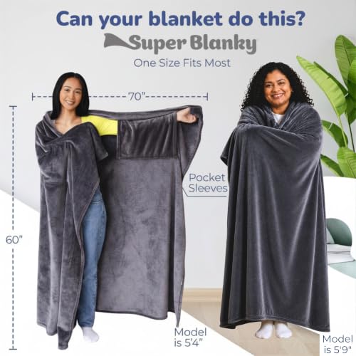 Image of Super Blanky Wearable Blankets for Women & Men, Graduation Day Gift for Her, Cozy Gifts for Women, Wife Birthday Gifts Ideas