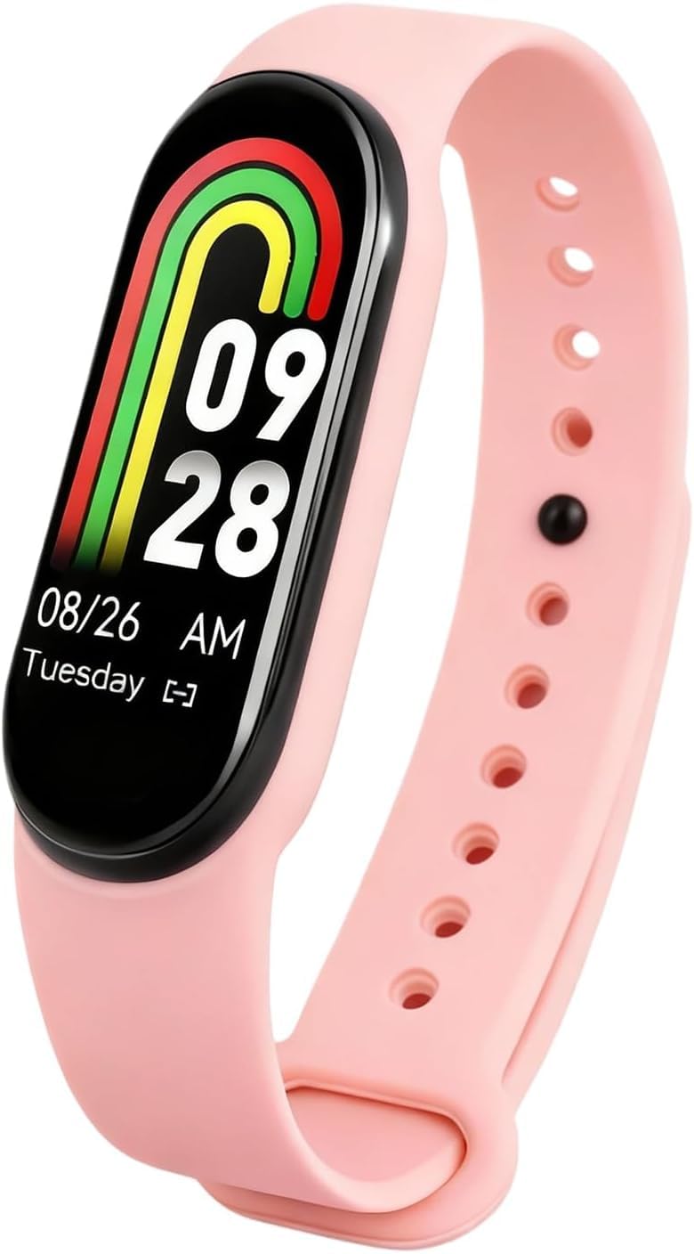 Fitness Activity Tracker, Xiao-mi Smart Band 9 with Heart Rate Sleep Monitor Step Calories Counter Blood Oxygen IP67 Waterproof, 14 Sports Mode 18 Day Battery Life for Kids Women Men (Black) (Pink)