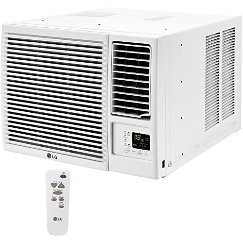 Lg 7,500 Btu Window Air Conditioner With Supplemental Heat, Cools 320 Sq.ft. (16' X 20' Room Size), Electronic Controls With Remote, 2 Cooling, Heating & Fan Speeds, Slide In-Out Chassis, 115V #TOP3