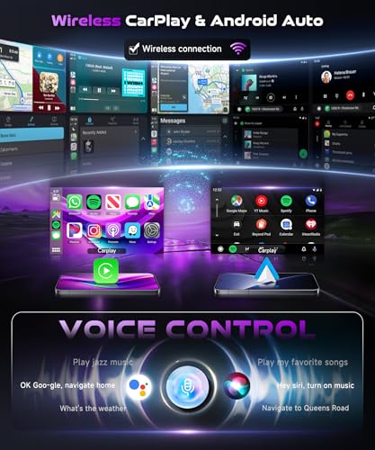 Image of [4+64G] Android 15 Car Radio Stereo for Honda Fit 2008-2013 with Wireless CarPlay & Android Auto, 10.1 Inch in-Cell Screen Car Auido with GPS WiFi FM RDS Radio EQ SWC AHD Backup Camera