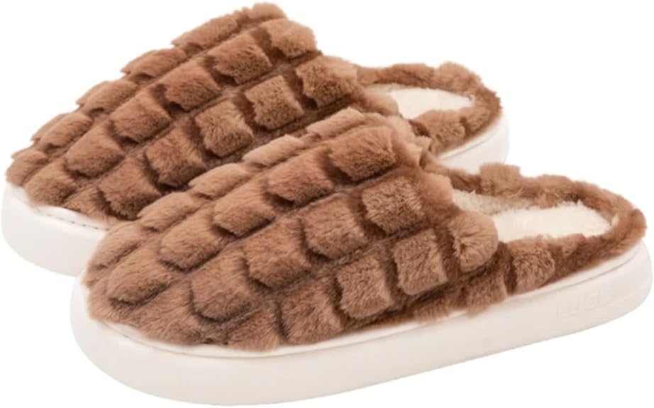 LR FASHION Unisex Mens Womens Winter Furry Cozy Fleece Slippers Slip-on Shoes Winter Warm House Comfort Coral Fleece Memory Foam Slippers (B0DCJFFBVZ) Amazon Price History, Amazon Price Tracker