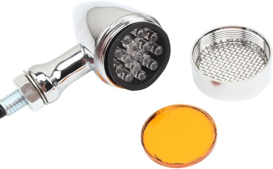 Universal Cafe Racer Motorcycle Arrow Turn Signals Neon Light Compatible with Street Bike Aluminum Parts