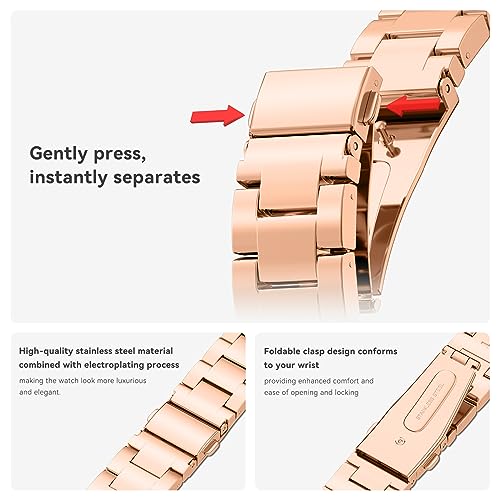 Image of Musk-MSKR Watch Bands for Women Compatible with Apple Watch Band 38mm 40mm 41mm 42mm 44mm 45mm 46mm 49mm Adjustable Metal Band Cowboy Steel Chain Bracelet for iWatch Series 1 /2 /3 /4 /5 /6 /7 /8 /9 /10 /11 /SE