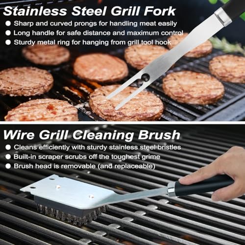 Set de Accesorios para Parrilla POLIGO 26 Piezas Acero Inox miniatura 3