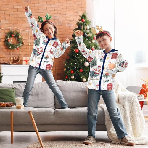 CHIFIGNO Girls Boys Zip up Hoodie Kids Hoodie with Pockets Boys Clothes for Toddler and Kids4