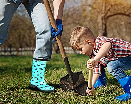 Dksuko Waterproof Womens Rain Boots Insulated,Lightweight Rubber Fashion Wellies In Gardening,Warm And Comfortable Wide Calf Rain Boots With Glossy In Outdoor(Butterfly,9) #TOP1