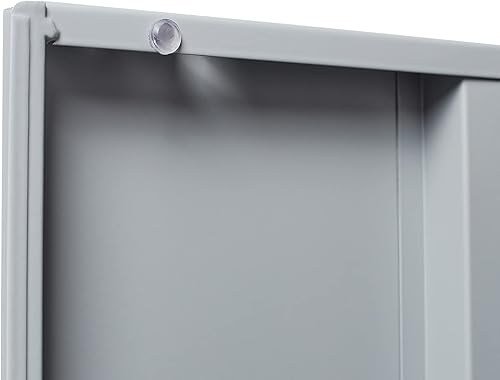 Miniatura 4 de CNANXU Gabinete de almacenamiento de metal para garaje gabinete de almacenamiento de metal con bloqueo de 42 pulgadas con 2 puertas y estantes