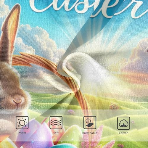 Girls Underwear, Easter Rabbit Colorful Eggs Toddler Girl Panties, Cotton Underwear for Girls, 2T–8 Years3