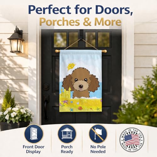 Drapeau Caniche chocolat BB2124CHF résistant aux UV pour extérieur maison - 8