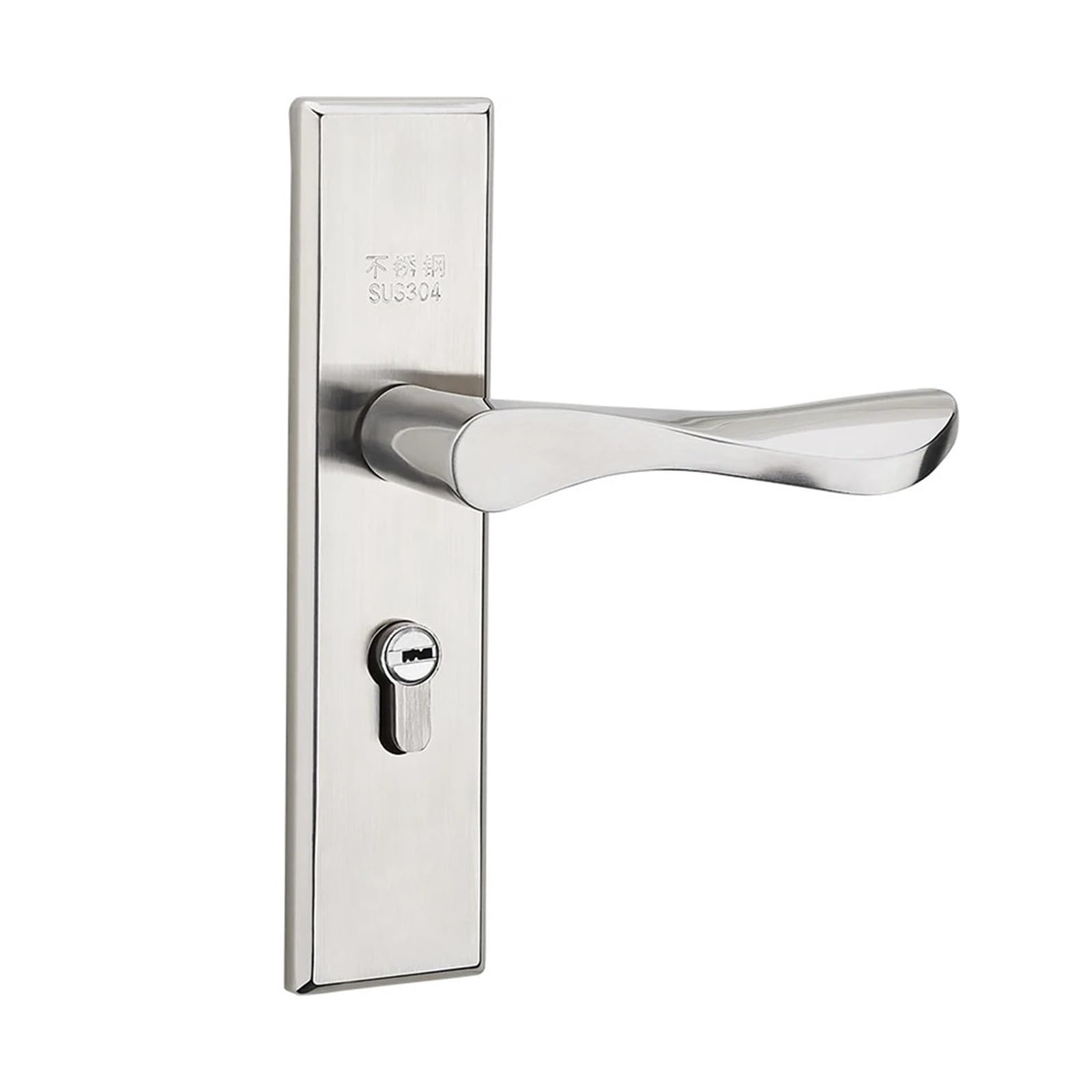 Vrfvsdasaas One Color Door Handle, Stainless Steel Keyed Mortise Lever Mount Latch Set For Screen And Storm Doors For 35-45Mm Thick Door