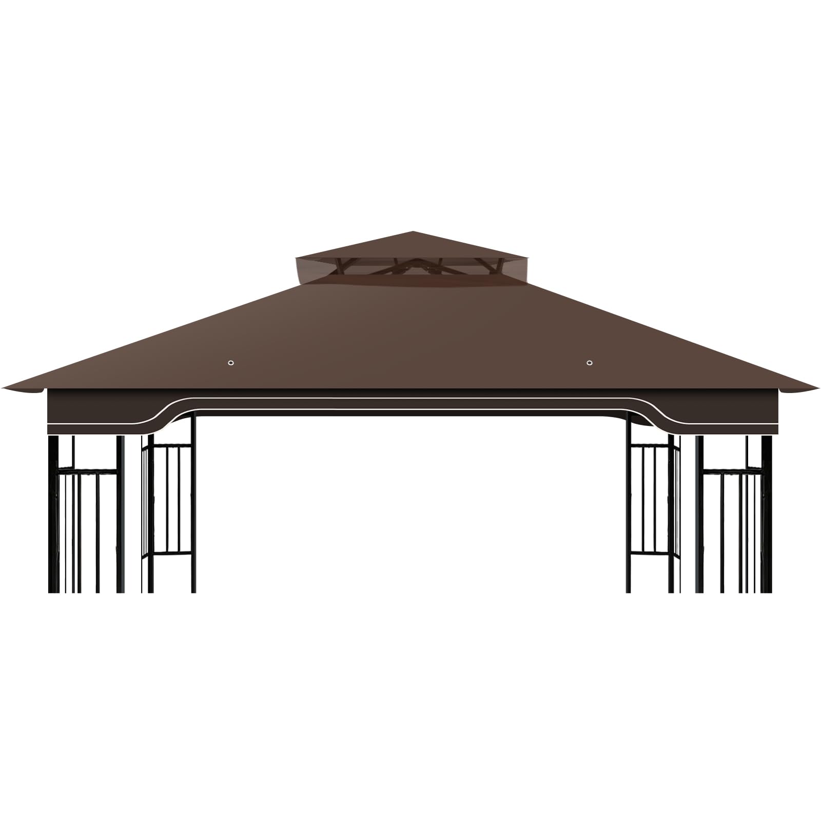 Photo 1 of Replacement Gazebo Canopy for 10x12 Regency II Model L-GZ798PST | Heavy-Duty Ripstop Waterproof & UV Protective Top Cover, Brown