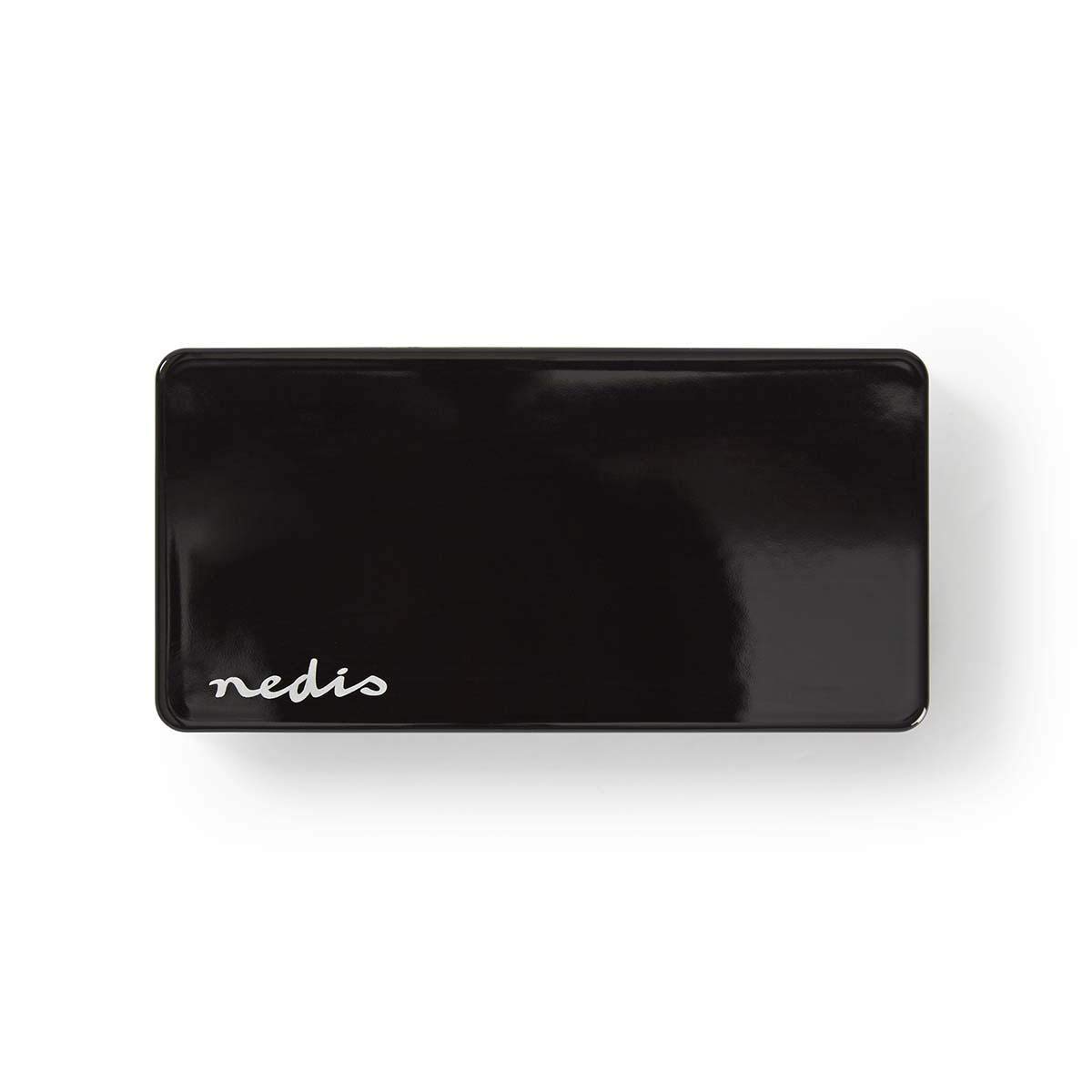 Nedis - Hub USB - 4-Port - Zasilanie USB 3.0 - Oddzielne zasilanie - 5 Gb/s - Zewnętrzny zasilacz - 2,5-calowy dysk twardy - typ C - czarny