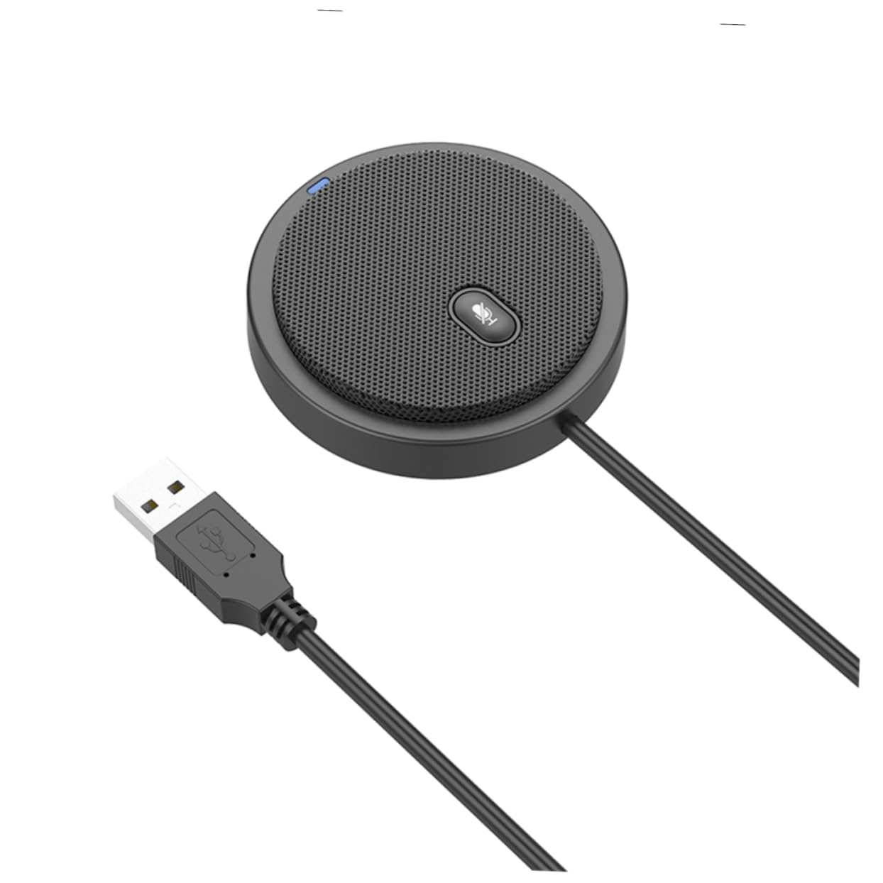 USB Kondensatormikrofon Schwarz mit Ständer für Computer und Laptop