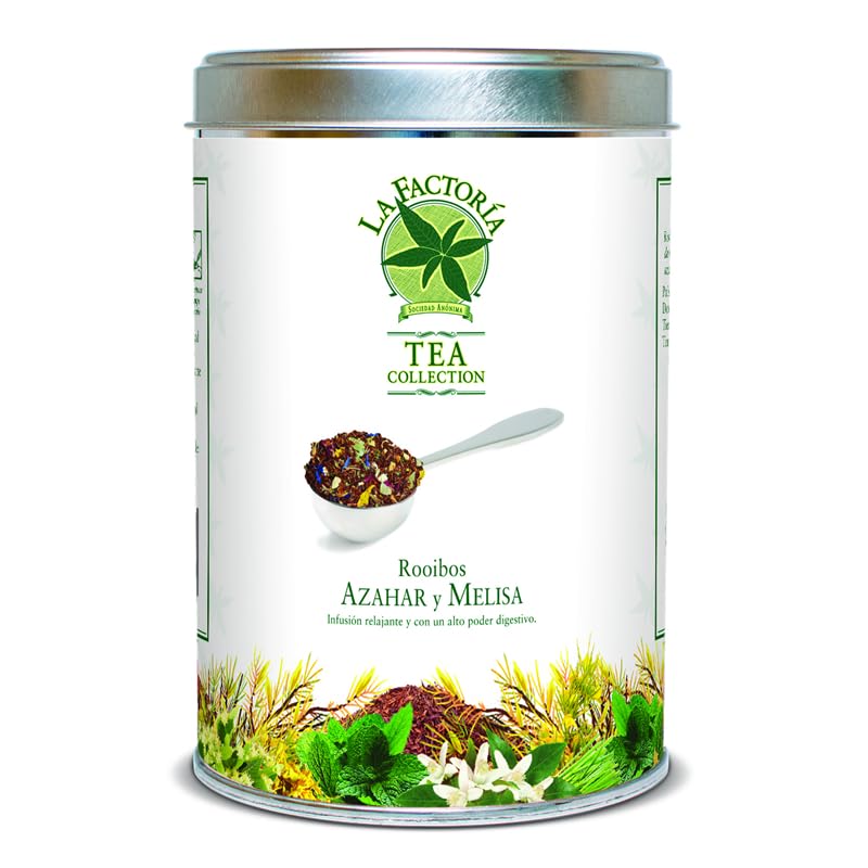 La Factoría del Café - Tea Collection Rooibos Relax con 'Azahar y Melisa' sin Teína | Rooibos con Toques Cítricos y Herbáceos - Infusión Relajante y con Alto Poder Digestivo - 150 Gramos