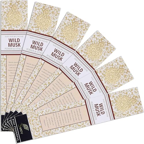 SVATV Wild Musk :: Hand Rolled Masala Incense Stick Made in India 15g Pack 6